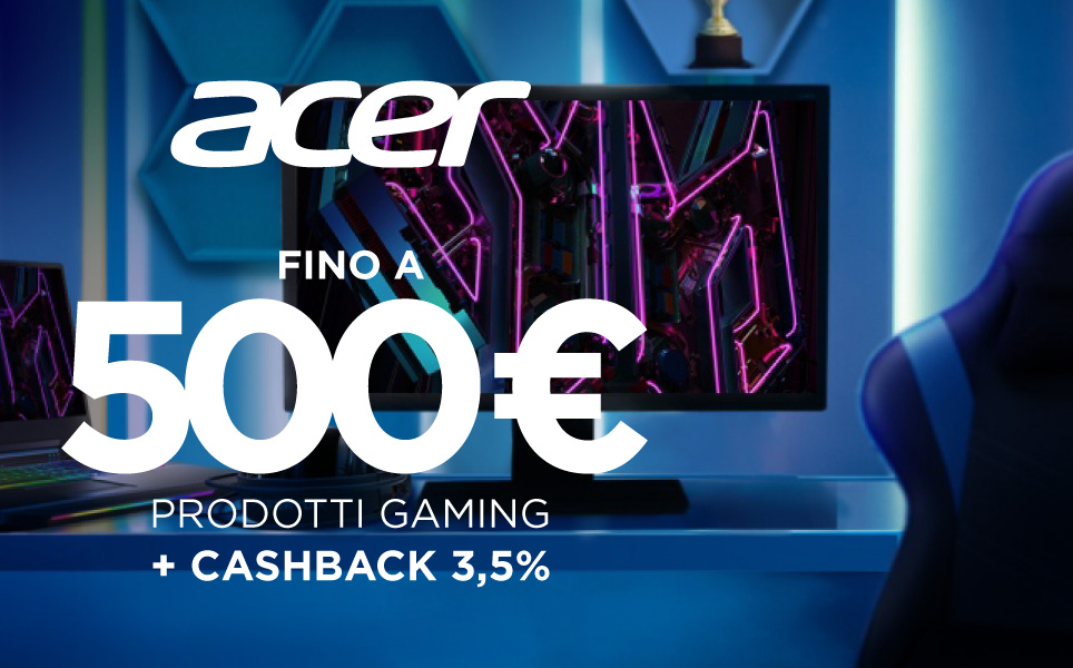 Fino a 500 euro di sconto sui prodotti gaming by Acer