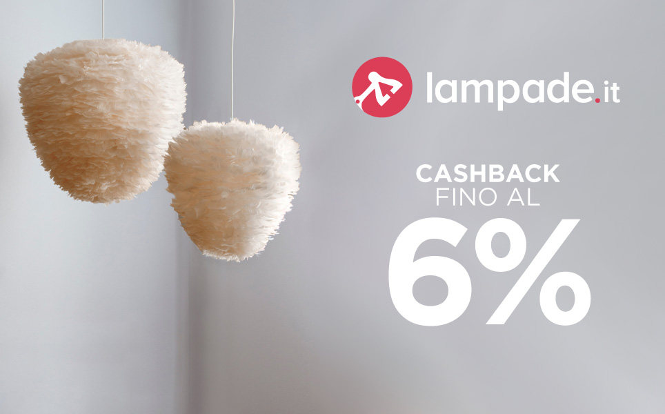 Cashback fino al 6% su Lampade.it