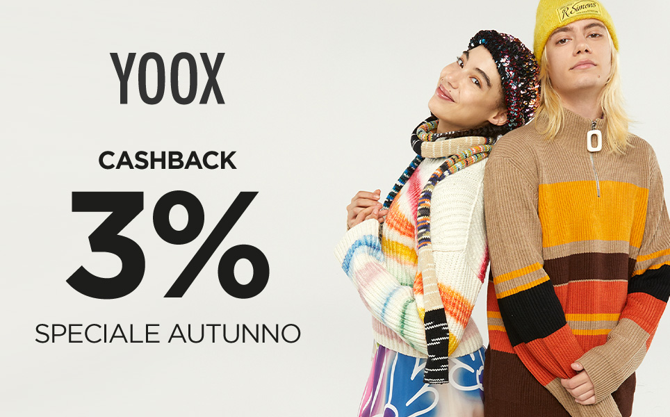 Speciale Cashback del 3% su YOOX